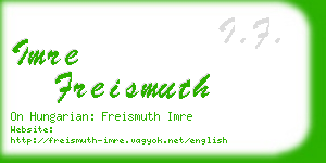 imre freismuth business card